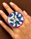 Fish Ajrakh Blue Ring