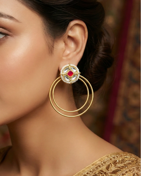 Sumaira Combo of earrings and kada