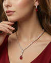 Sabrina Red Diamond Necklace Set