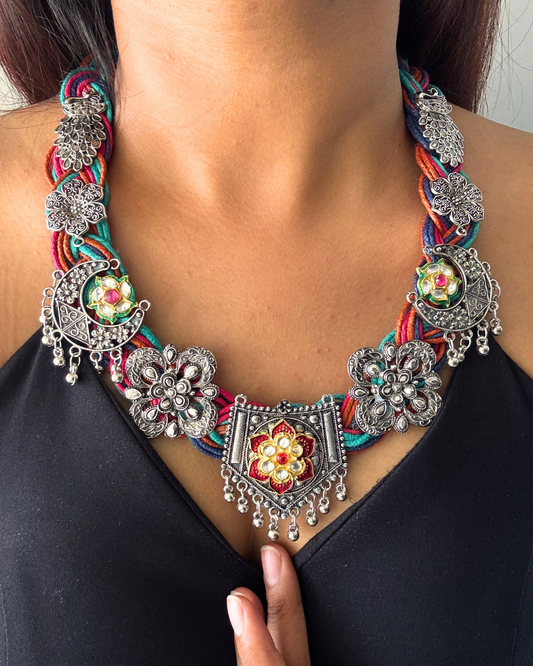 Gita Multi-colour Jute Necklace