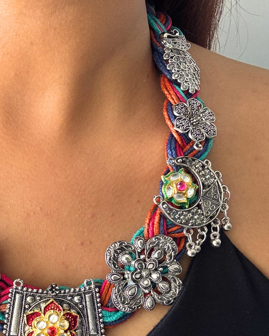 Gita Multi-colour Jute Necklace