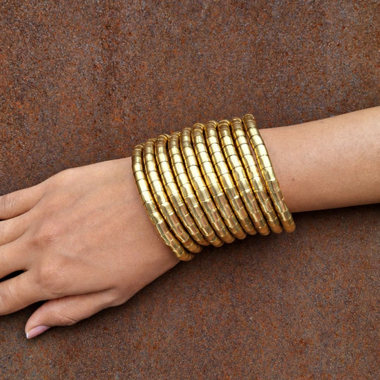 Golden Spiral Bangle - (Set of 10)