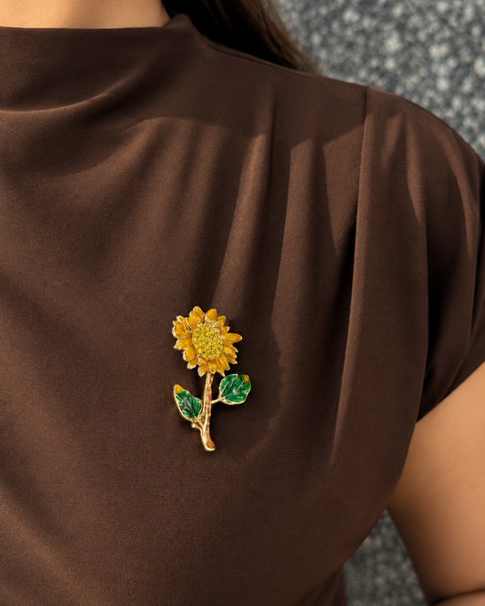 Sunflower Brooch