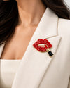 Hot Red Lips Brooch