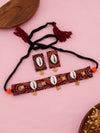 Rohinee Ajrakh Choker Set