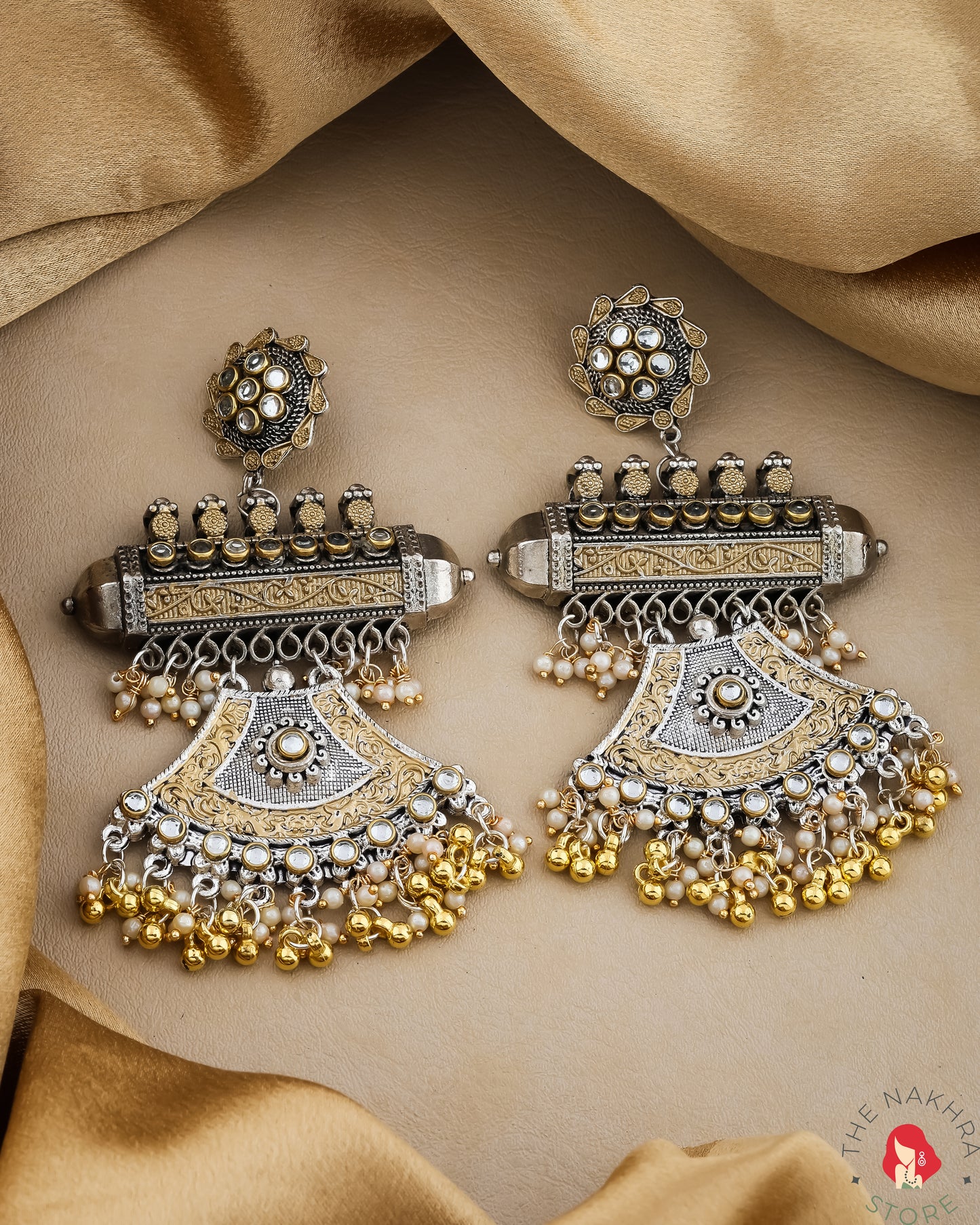 Husn Dual Tone Earrings