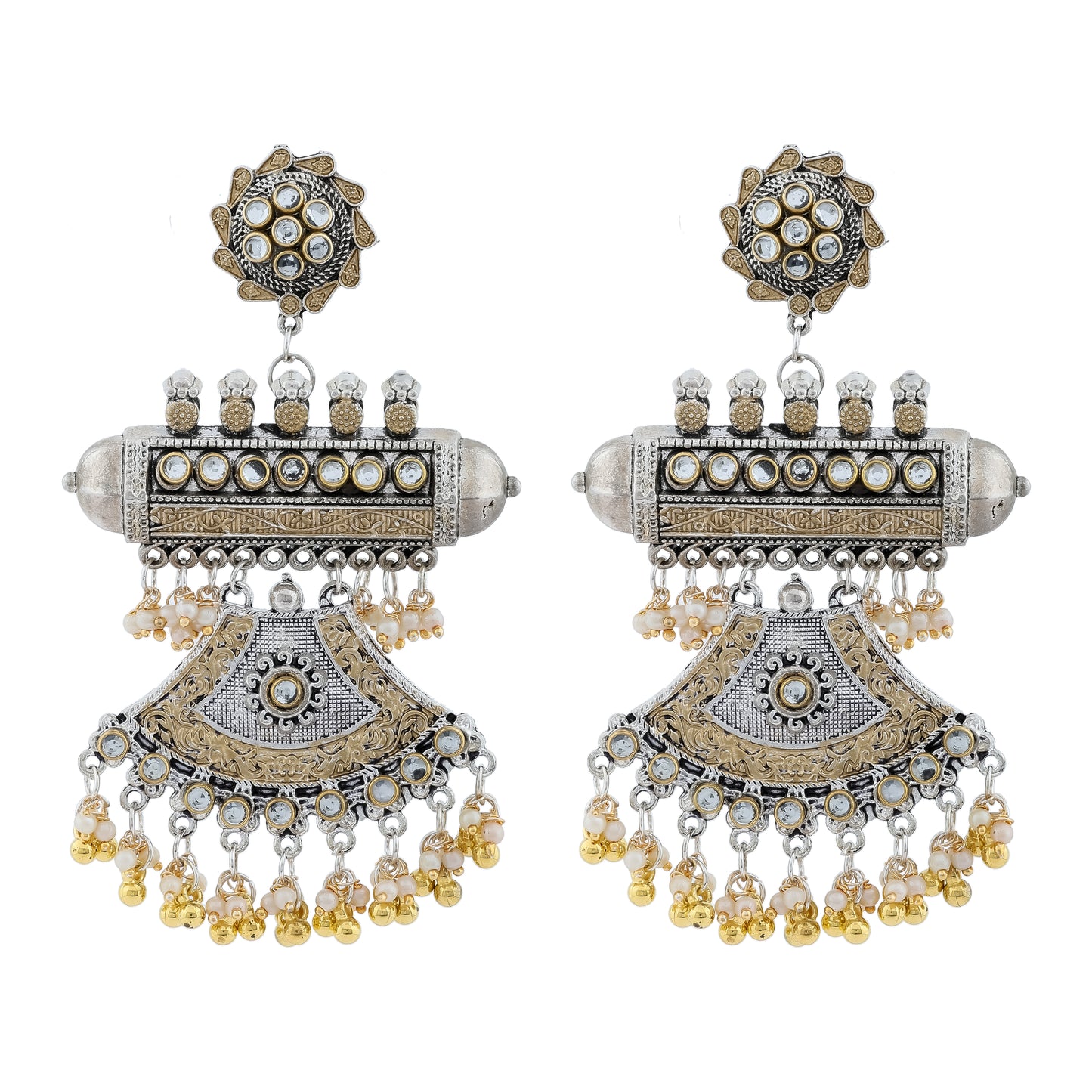 Husn Dual Tone Earrings