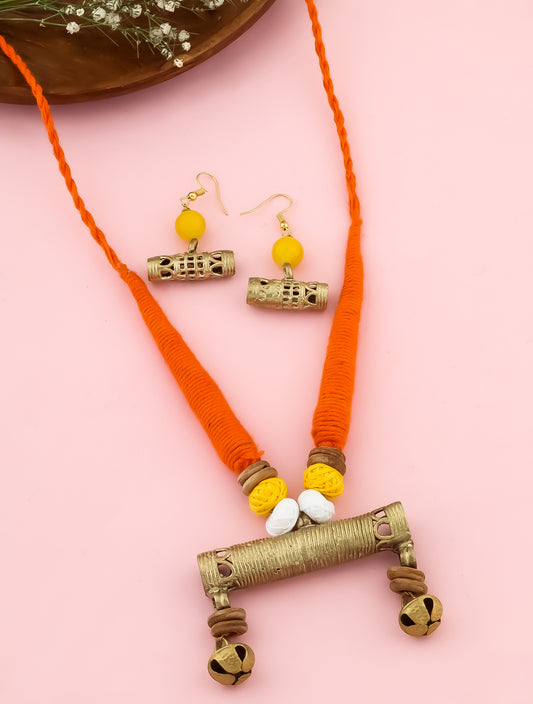 Meenakshi Dokra Necklace Set