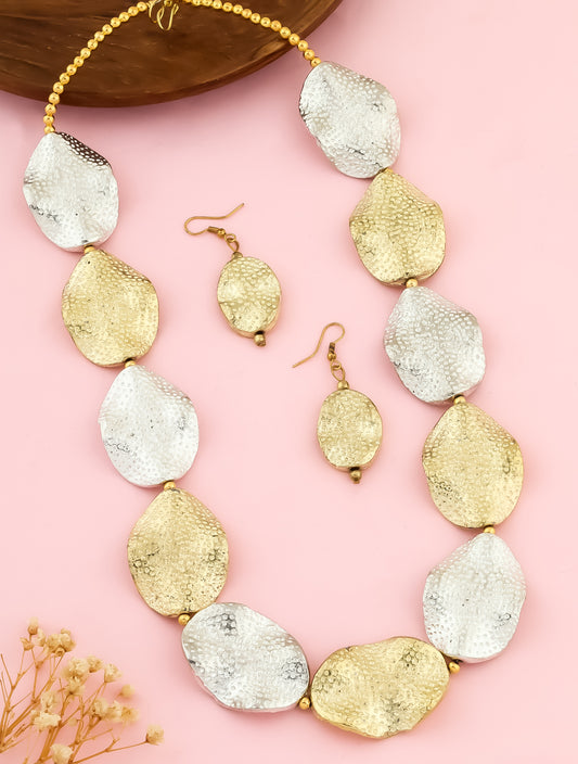 Mahira Dual Tone Necklace Set