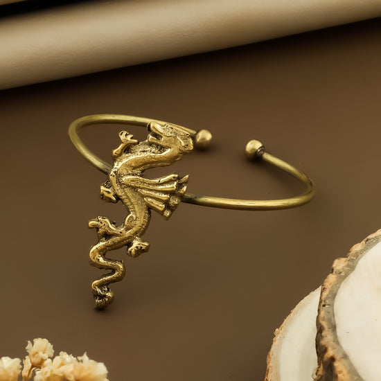 Dragon Oxidised Gold Bracelet