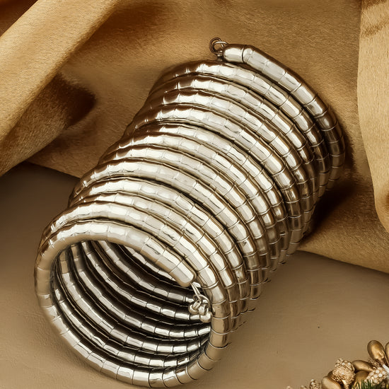 Spiral Bangle - Set of 12 (Silver)