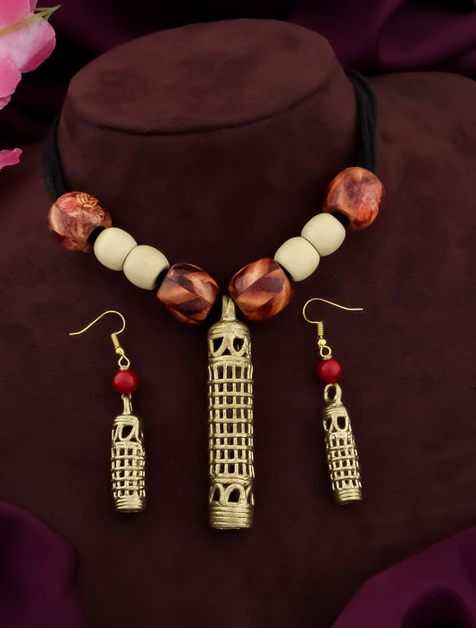 Indrani Dokra Necklace Set