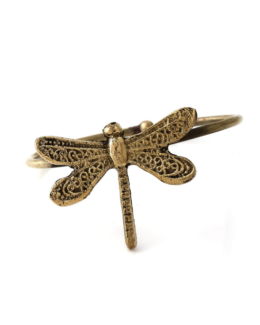 Dragonfly Oxidised Gold Bracelet