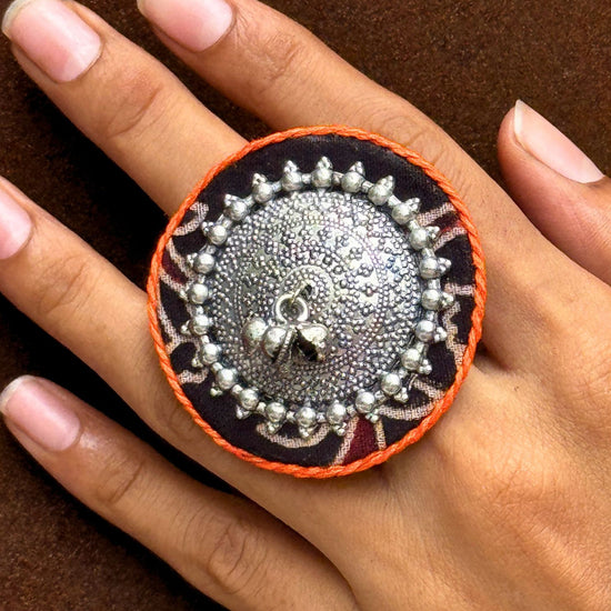 Jhoomar Ajrakh Black Ring