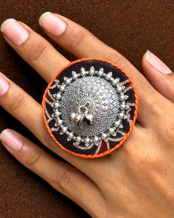 Jhoomar Ajrakh Black Ring