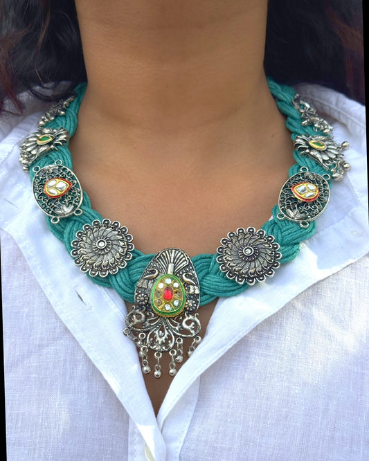 Latika Green Jute Necklace