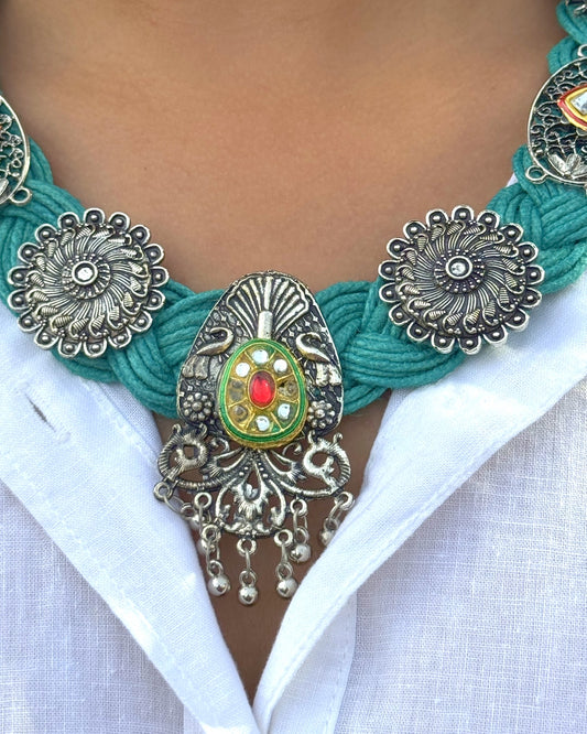 Latika Green Jute Necklace