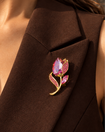 Lavender Queen Brooch