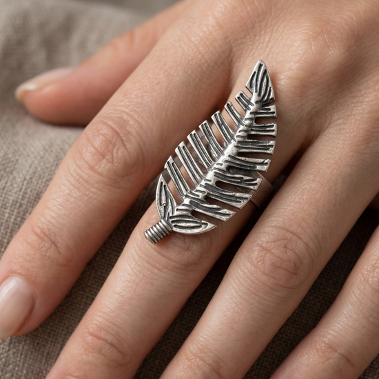 Leaf Oxidised Ring
