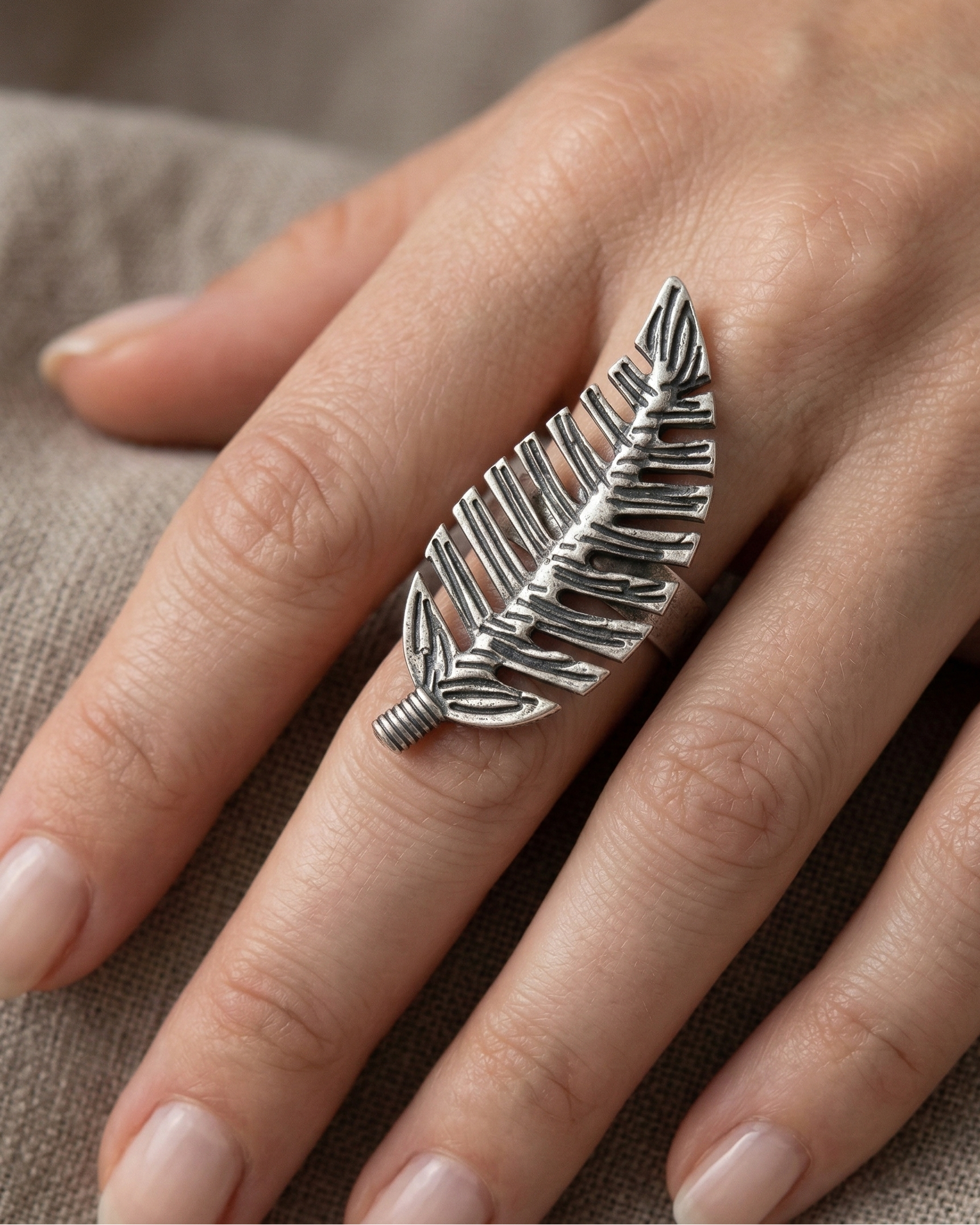 Leaf Oxidised Ring