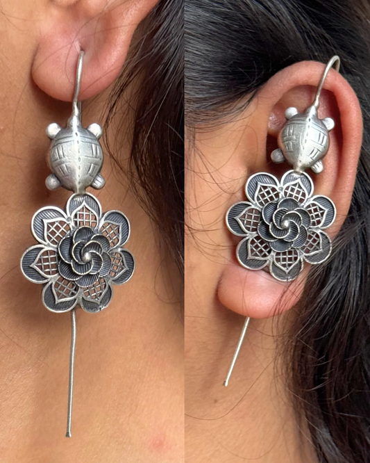 Mallika Black Oxidised Earcuff - Set of 2