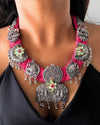 Malvika Pink Jute Necklace
