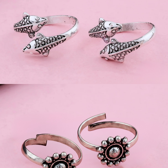 Matsya and Raisha Toe Ring - Combo - Set of 2