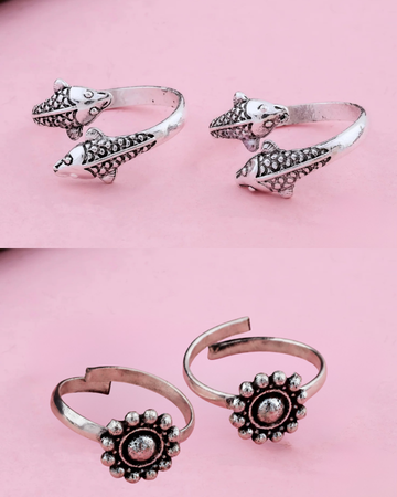 Matsya and Raisha Toe Ring - Combo - Set of 2
