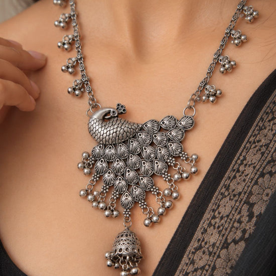 More Long Oxidised Necklace Set