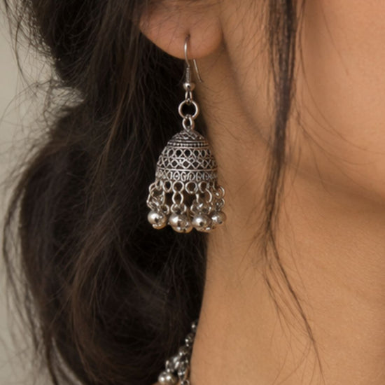 More Long Oxidised Necklace Set