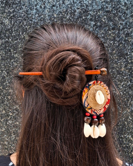 Nazm Handcrafted Wooden Hairpin Stick