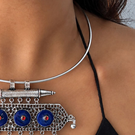 Neel Oxidised Hasli Set