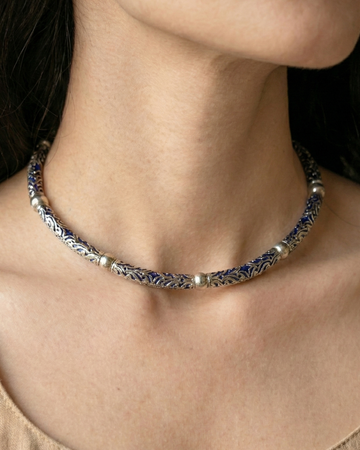 Neel Silver Choker Set