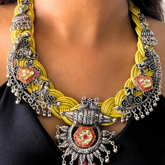 Hiranya Yellow Jute Necklace