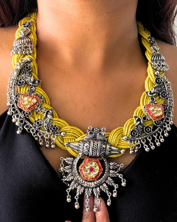 Hiranya Yellow Jute Necklace