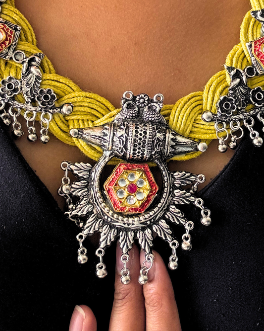 Hiranya Yellow Jute Necklace