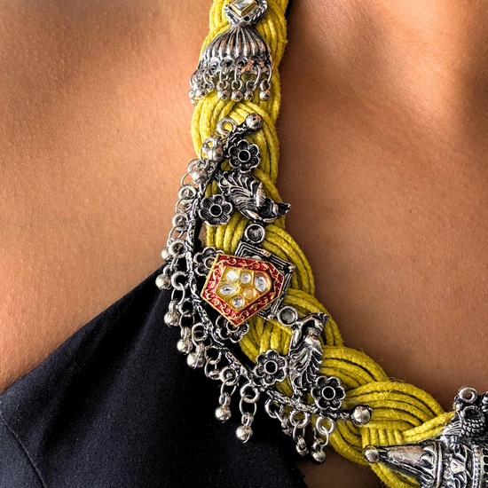 Hiranya Yellow Jute Necklace