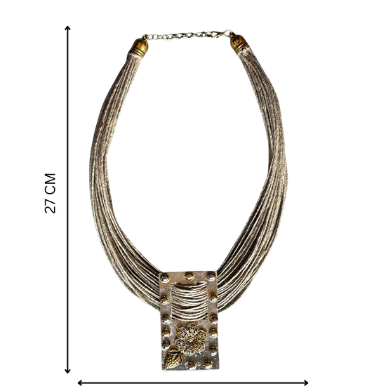 Niraja Beige Jute Necklace