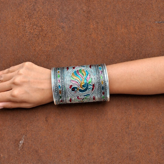 Peacock Oxidised Kada