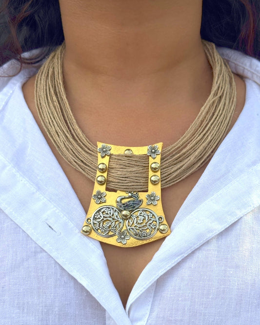 Piya Beige Jute Necklace