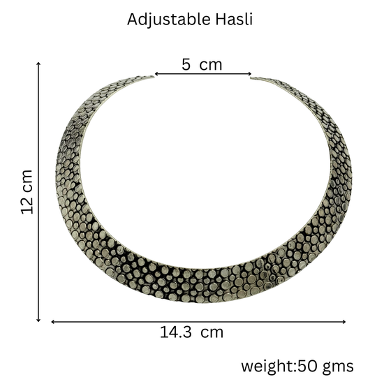 Pratishtha Tribal Silver Hasli