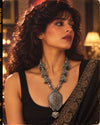 Preet Long Oxidised Necklace Set