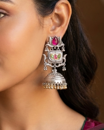 Pushp Dual-tone big jhumka 