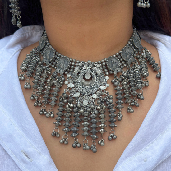 Radhika Oxidised Choker Set
