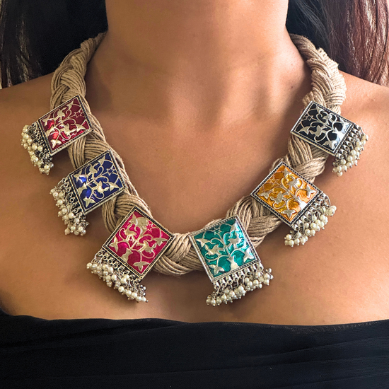 Rangeen Jute Necklace