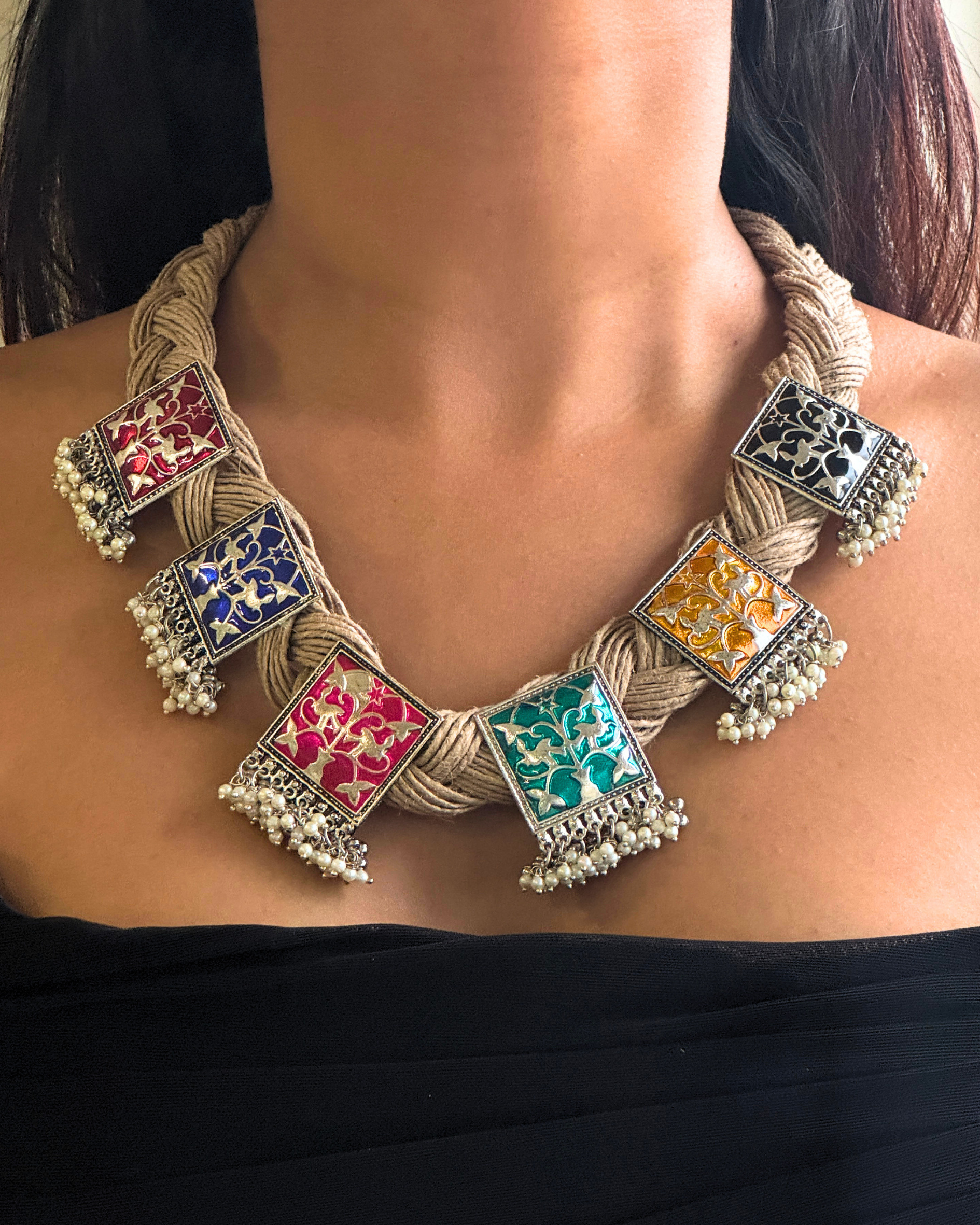 Rangeen Jute Necklace
