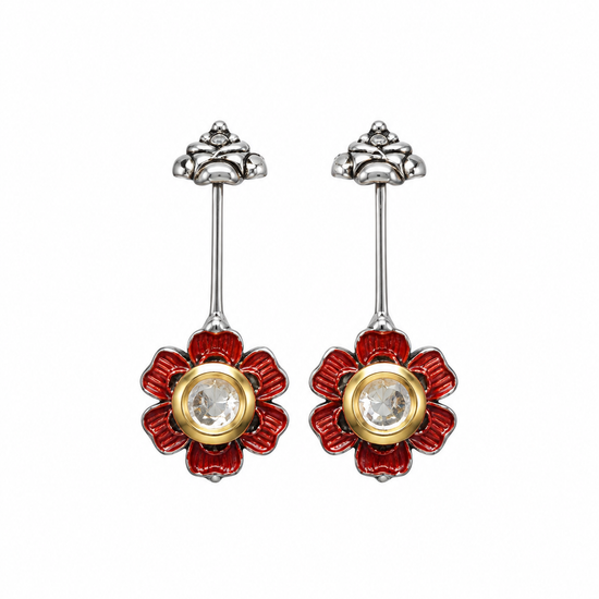 Red Flower Bugadi Studs