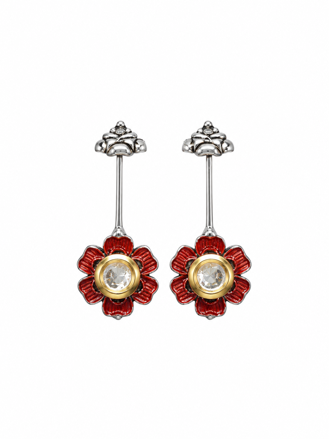 Red Flower Bugadi Studs