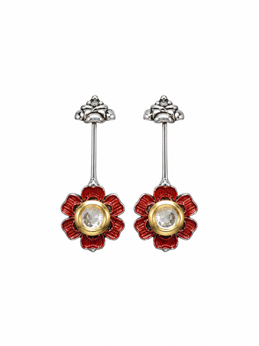 Red Flower Bugadi Studs