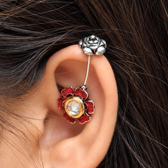 Red Flower Bugadi Studs